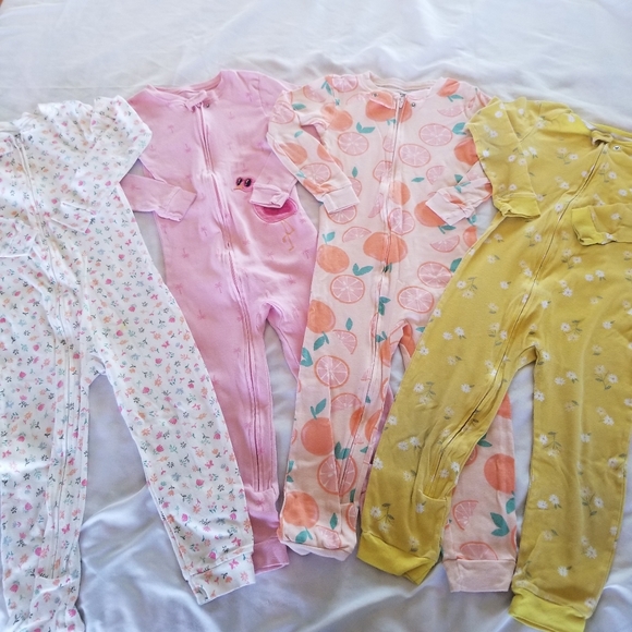 Carters | (4) Colorful Kids One Piece Pajama Set - Picture 2 of 8